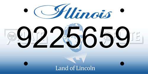 9225659 Illinois License Plate