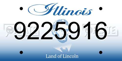 9225916 Illinois License Plate