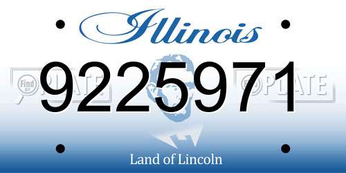 9225971 Illinois License Plate