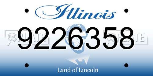 9226358 Illinois License Plate