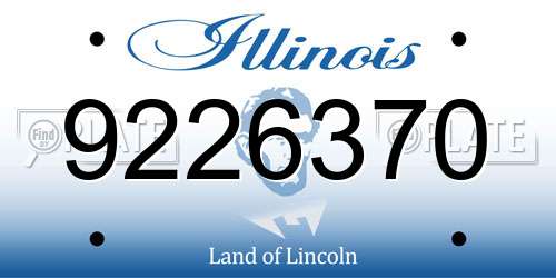 9226370 Illinois License Plate