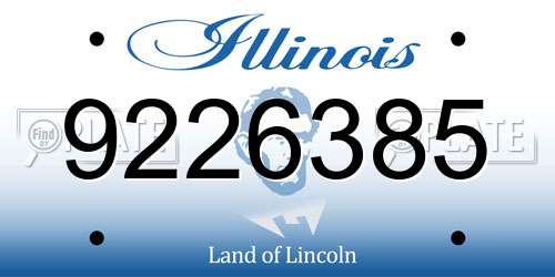 9226385 Illinois License Plate