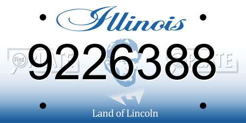 9226388 Illinois License Plate