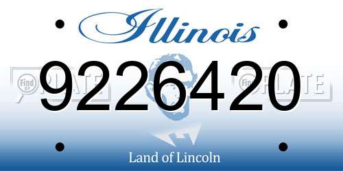 9226420 Illinois License Plate