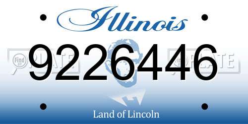 9226446 Illinois License Plate
