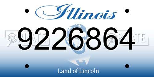 9226864 Illinois License Plate