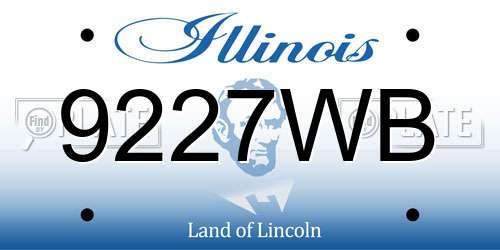 9227WB Illinois License Plate