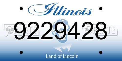 9229428 Illinois License Plate