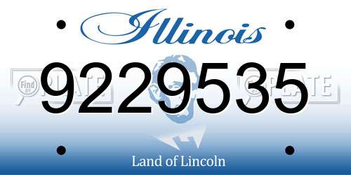 9229535 Illinois License Plate