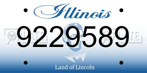 9229589 Illinois License Plate