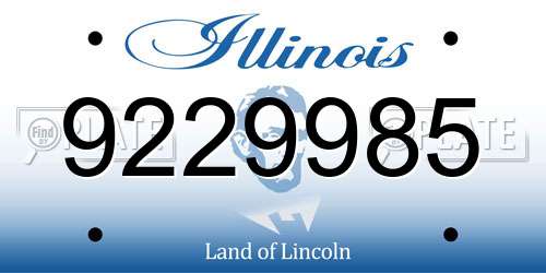 9229985 Illinois License Plate