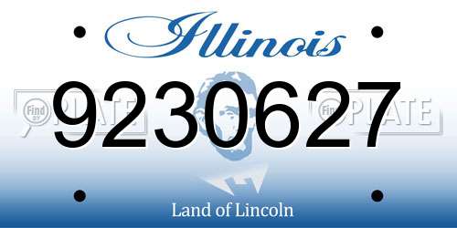 9230627 Illinois License Plate