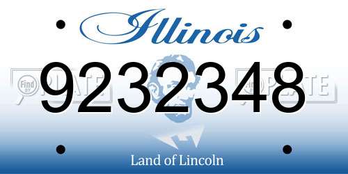 9232348 Illinois License Plate