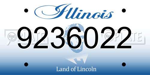 9236022 Illinois License Plate