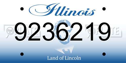 9236219 Illinois License Plate