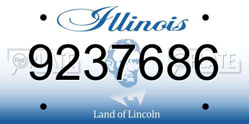 9237686 Illinois License Plate