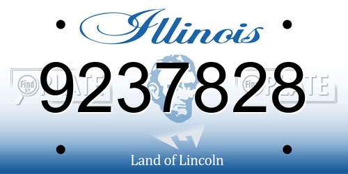 9237828 Illinois License Plate