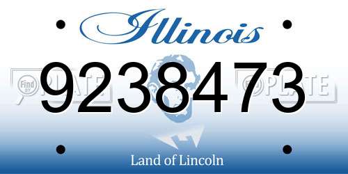 9238473 Illinois License Plate