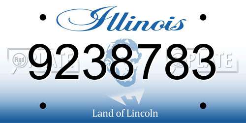 9238783 Illinois License Plate