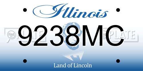 9238MC Illinois License Plate