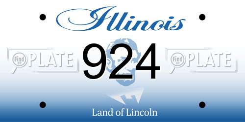 924 Illinois License Plate