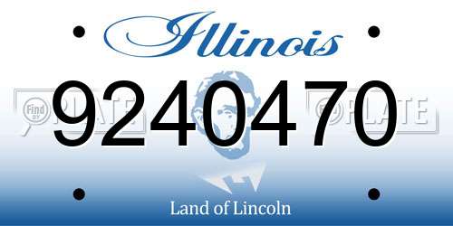 9240470 Illinois License Plate