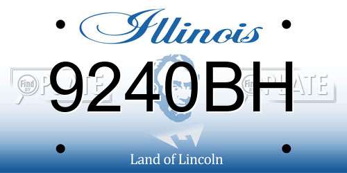 9240BH Illinois License Plate