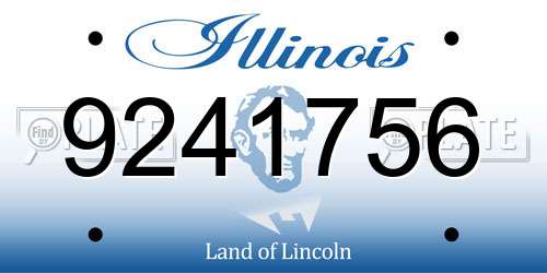 9241756 Illinois License Plate