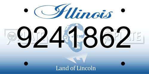 9241862 Illinois License Plate