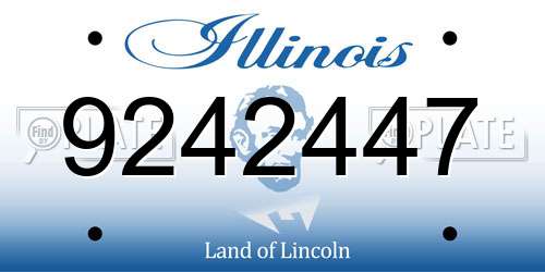 9242447 Illinois License Plate