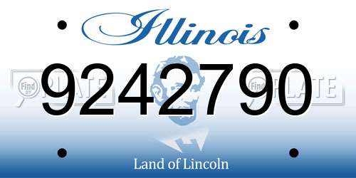 9242790 Illinois License Plate