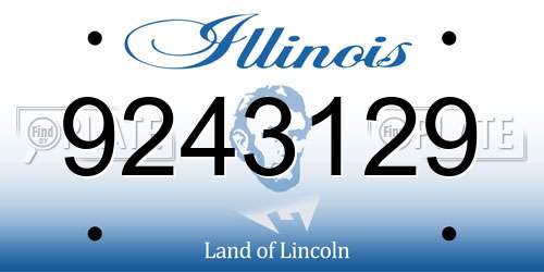 9243129 Illinois License Plate