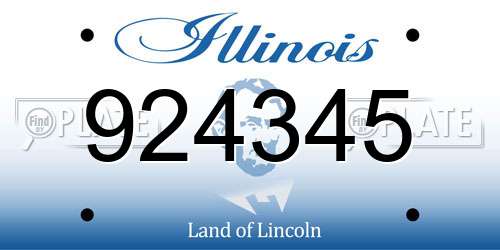 924345 Illinois License Plate