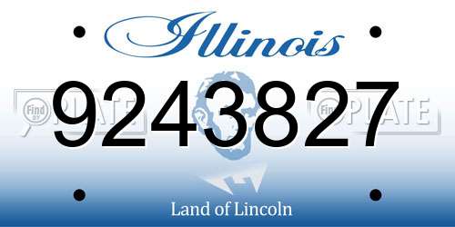 9243827 Illinois License Plate