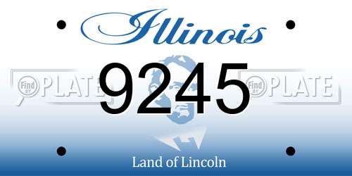 9245 Illinois License Plate