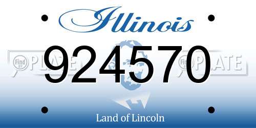924570 Illinois License Plate