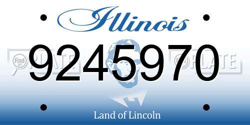 9245970 Illinois License Plate