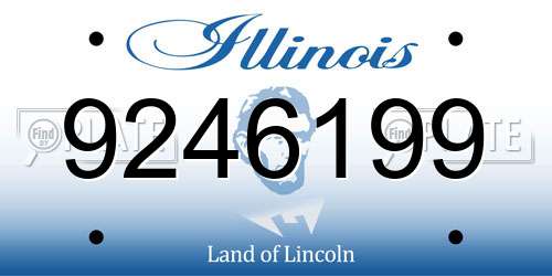 9246199 Illinois License Plate