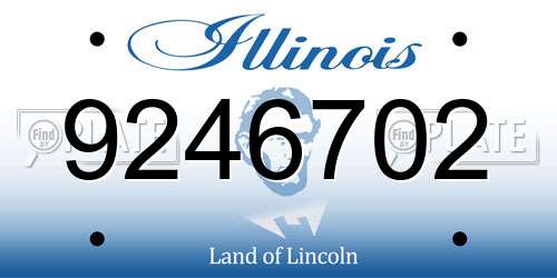 9246702 Illinois License Plate