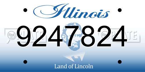 9247824 Illinois License Plate