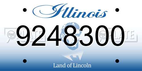 9248300 Illinois License Plate