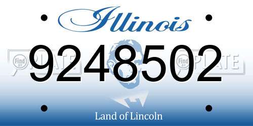 9248502 Illinois License Plate