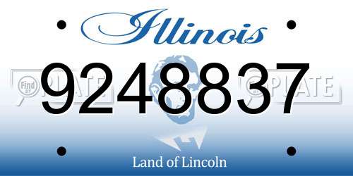 9248837 Illinois License Plate