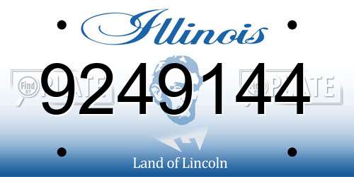 9249144 Illinois License Plate