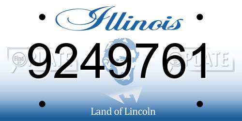 9249761 Illinois License Plate