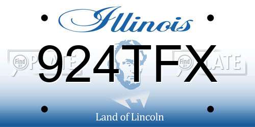 924TFX Illinois License Plate