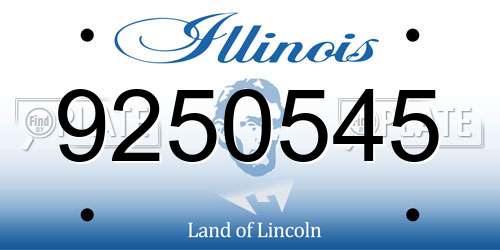 9250545 Illinois License Plate