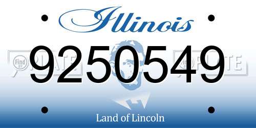 9250549 Illinois License Plate