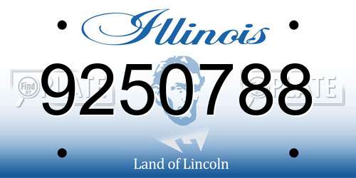 9250788 Illinois License Plate