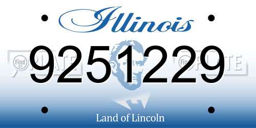 9251229 Illinois License Plate